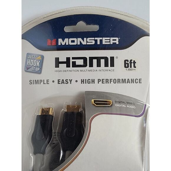 Monster Cable High Performance HDMI Cable - 6-ft NEW IN SEALED BOX - Picture 3 of 8